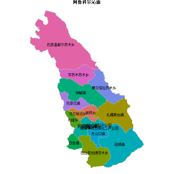 阿鲁科尔沁旗乡镇地图shp数据WGS84坐标系.shp