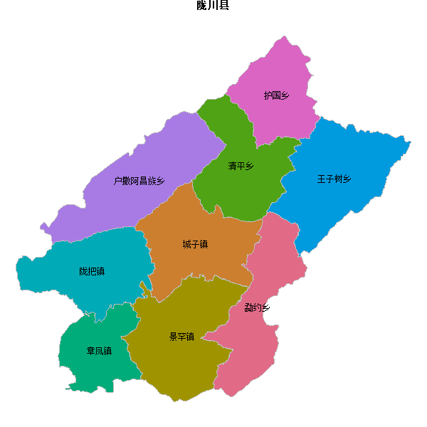 陇川县乡镇地图shp数据WGS84坐标系.shp