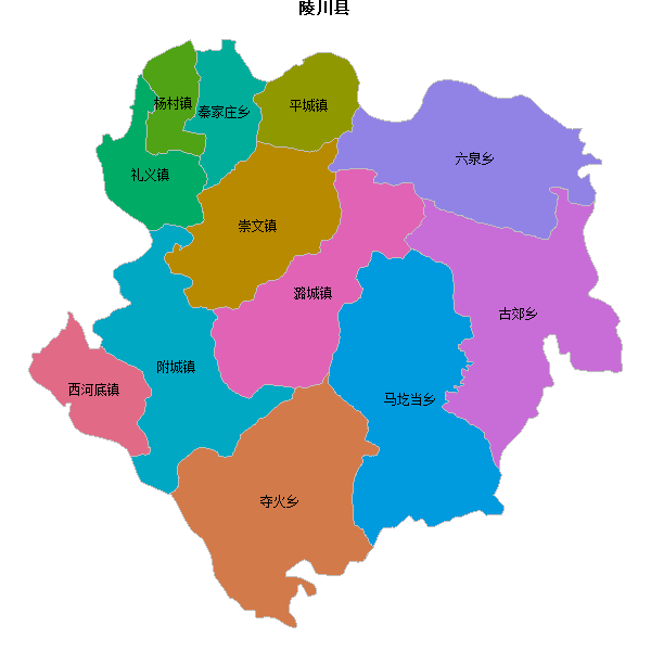 陵川县乡镇地图shp数据WGS84坐标系.shp