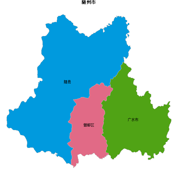 随州市地图shp数据WGS84坐标系.shp
