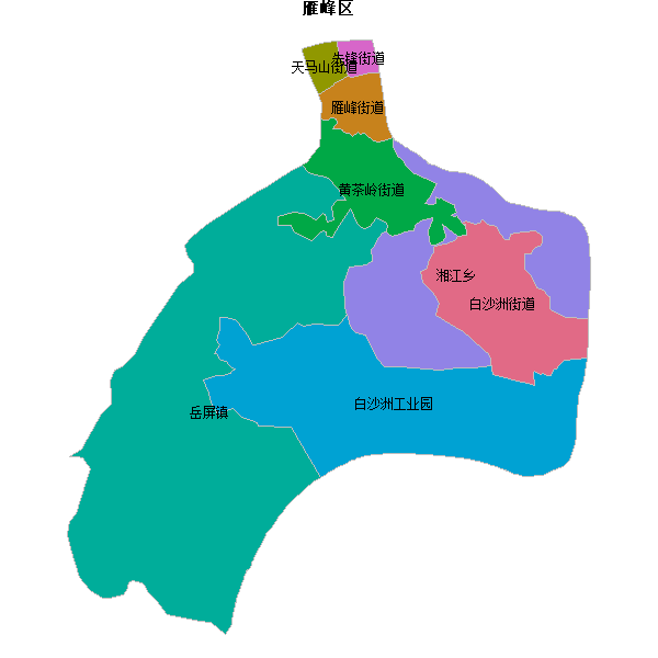雁峰区乡镇地图shp数据WGS84坐标系.shp