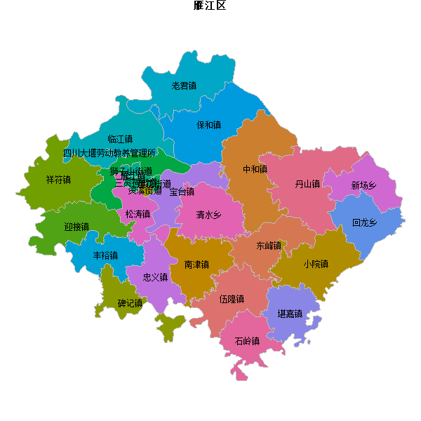 雁江区乡镇地图shp数据WGS84坐标系.shp