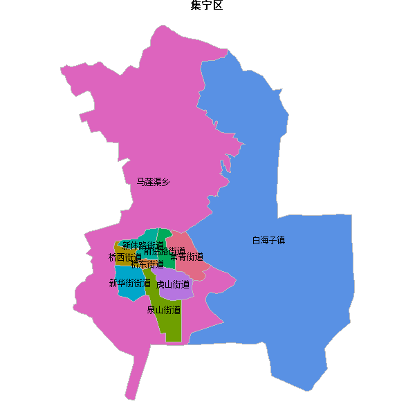 集宁区乡镇地图DWG数据WGS84坐标系.DWG
