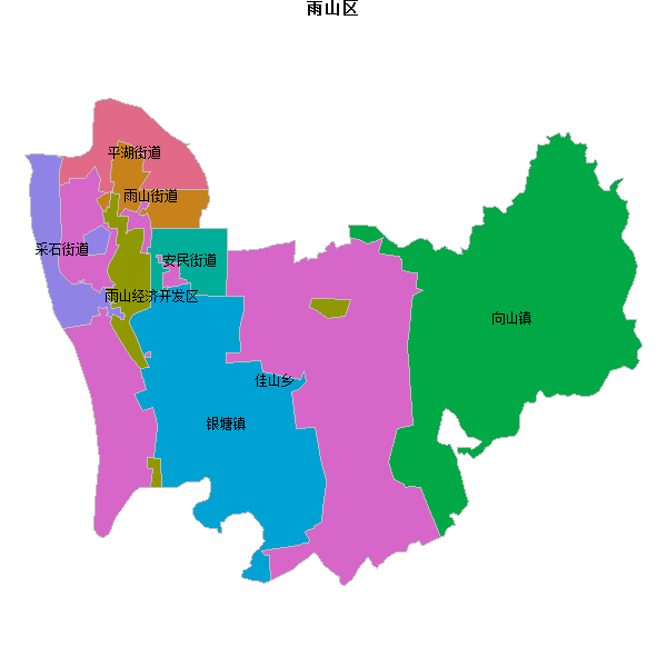 雨山区乡镇地图shp数据WGS84坐标系.shp