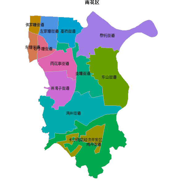 雨花区乡镇地图DWG数据WGS84坐标系.DWG
