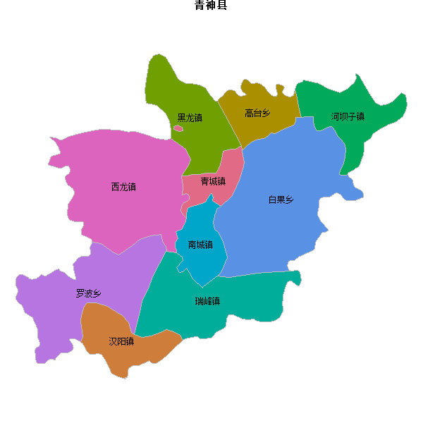 青神县乡镇地图shp数据WGS84坐标系.shp