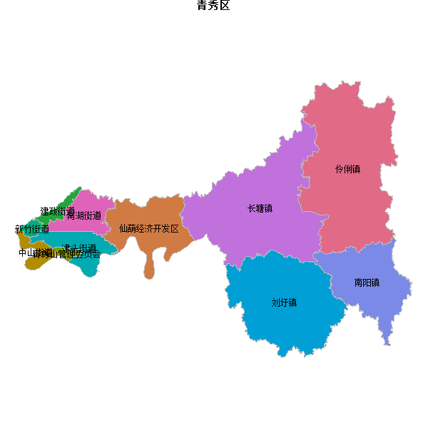 青秀区乡镇地图shp数据WGS84坐标系.shp