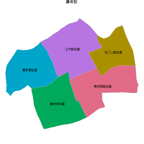 静安区乡镇地图shp数据WGS84坐标系.shp