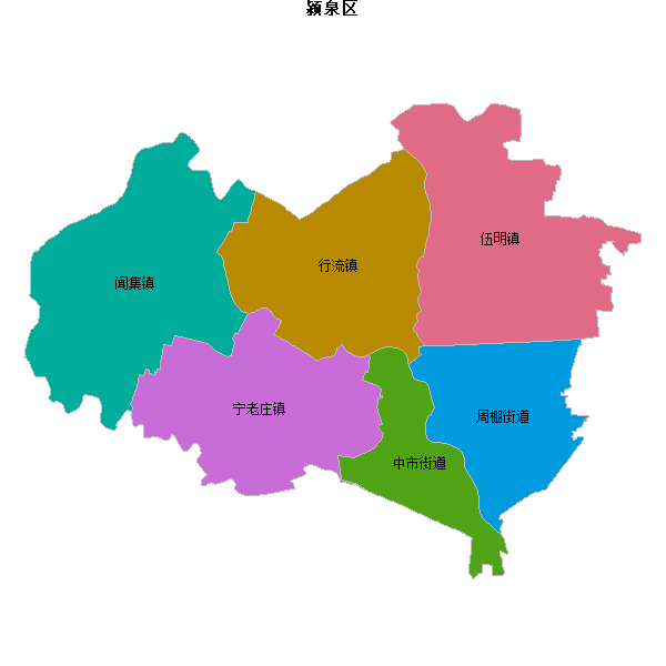 颍泉区乡镇地图DWG数据WGS84坐标系.DWG