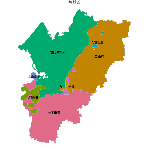马村区乡镇地图shp数据WGS84坐标系.shp