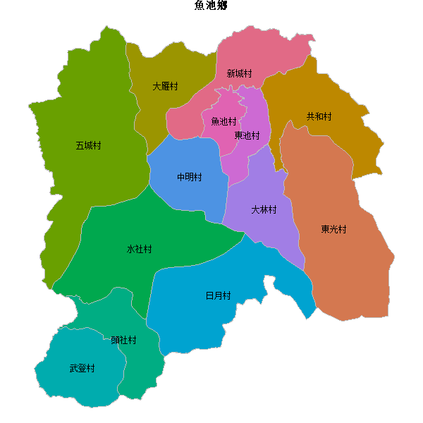 魚池鄉乡镇地图shp数据WGS84坐标系.shp