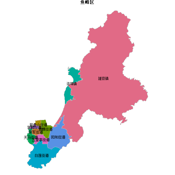 鱼峰区乡镇地图shp数据WGS84坐标系.shp