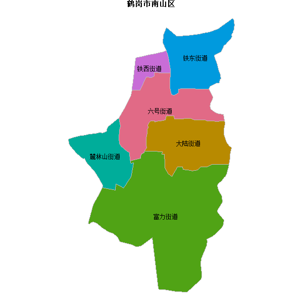鹤岗市南山区乡镇地图shp数据WGS84坐标系.shp