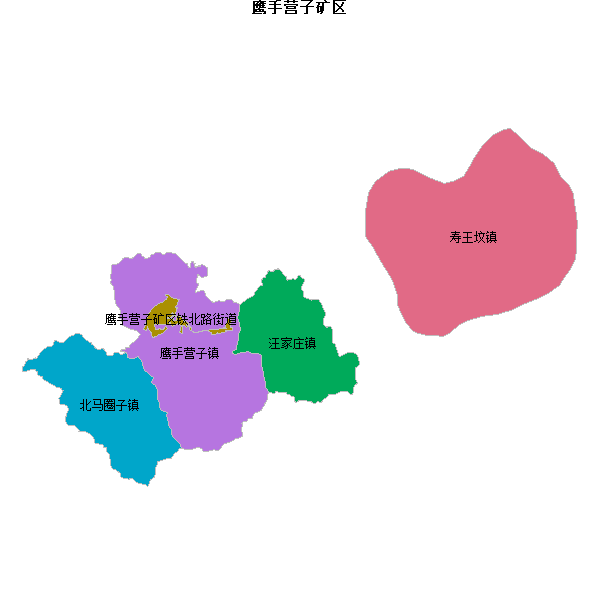 鹰手营子矿区乡镇地图shp数据WGS84坐标系.shp
