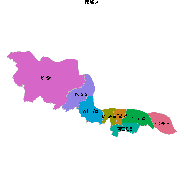 鹿城区乡镇地图shp数据WGS84坐标系.shp