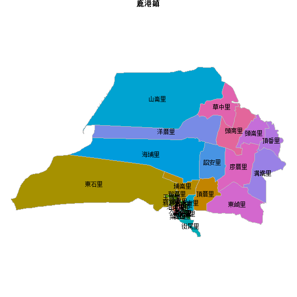 鹿港鎮乡镇地图shp数据WGS84坐标系.shp