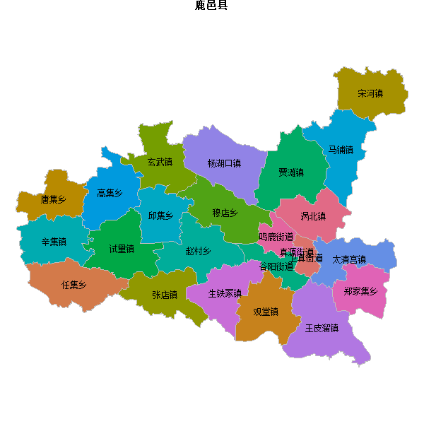 鹿邑县乡镇地图KML数据WGS84坐标系.KML