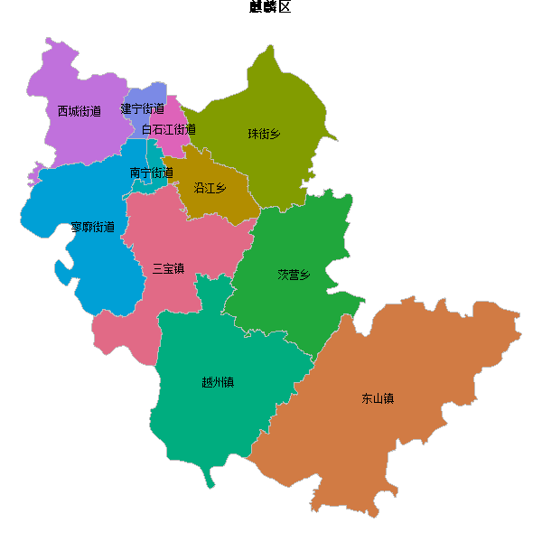麒麟区乡镇地图shp数据WGS84坐标系.shp