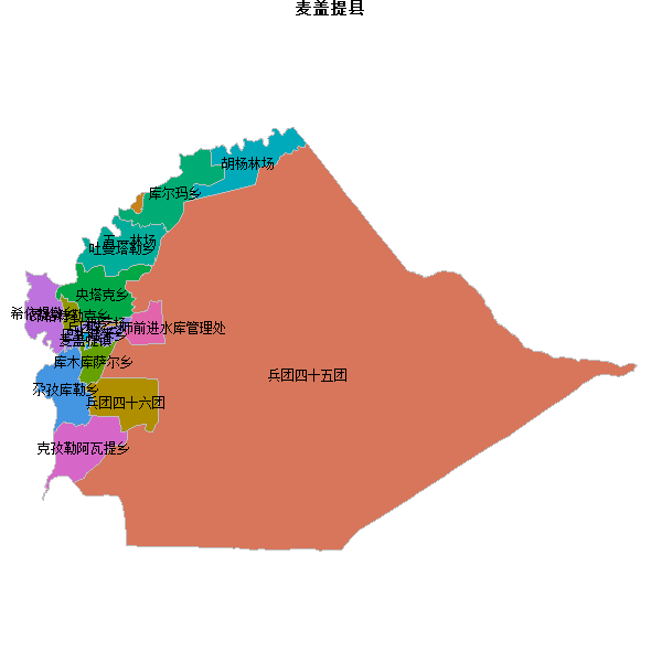 麦盖提县乡镇地图shp数据WGS84坐标系.shp