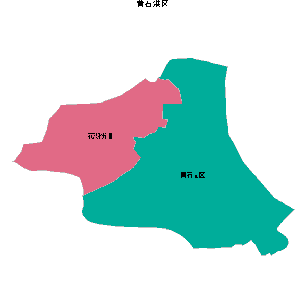 黄石港区乡镇地图JSON数据WGS84坐标系.json