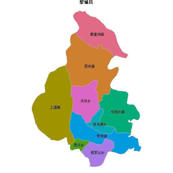 黎城县乡镇地图shp数据WGS84坐标系.shp