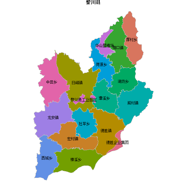 黎川县乡镇地图shp数据WGS84坐标系.shp