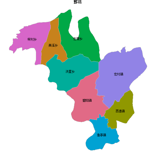 黟县乡镇地图shp数据WGS84坐标系.shp