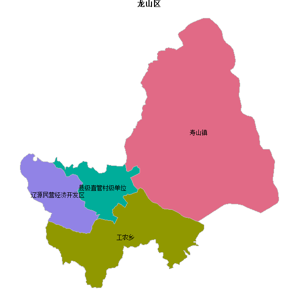 龙山区乡镇地图shp数据WGS84坐标系.shp