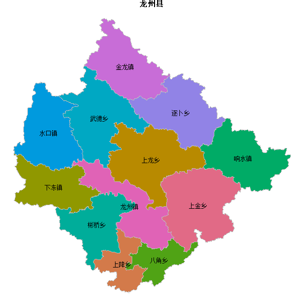 龙州县乡镇地图shp数据WGS84坐标系.shp