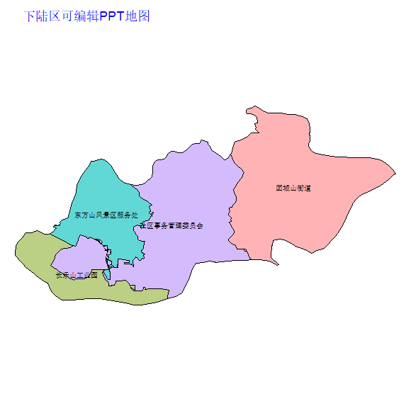 黄石市下陆区乡镇地图可编辑PPT行政区划边界高清(湖北省).pptx