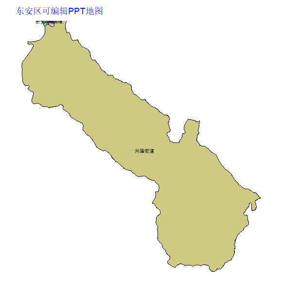 牡丹江市东安区乡镇地图可编辑PPT行政区划边界高清(黑龙江省).pptx