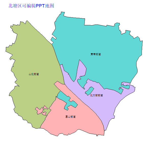 无锡市北塘区乡镇地图可编辑PPT行政区划边界高清(江苏省).pptx