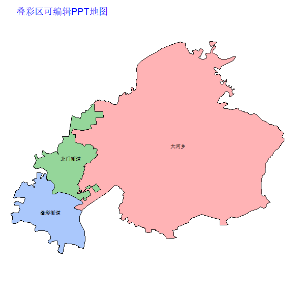 桂林市叠彩区乡镇地图可编辑PPT行政区划边界高清(广西壮族自治区).pptx