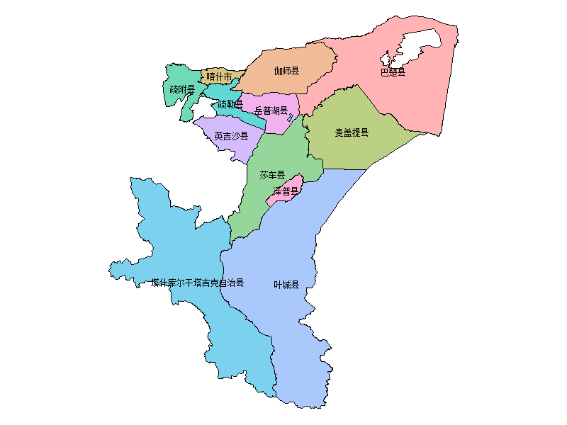 喀什地区喀什市乡镇地图矢量可编辑PPT行政区划边界高清(新疆维吾尔自治区).pptx
