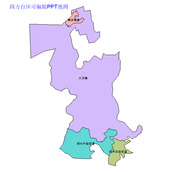 双鸭山市四方台区乡镇地图可编辑PPT行政区划边界高清(黑龙江省).pptx