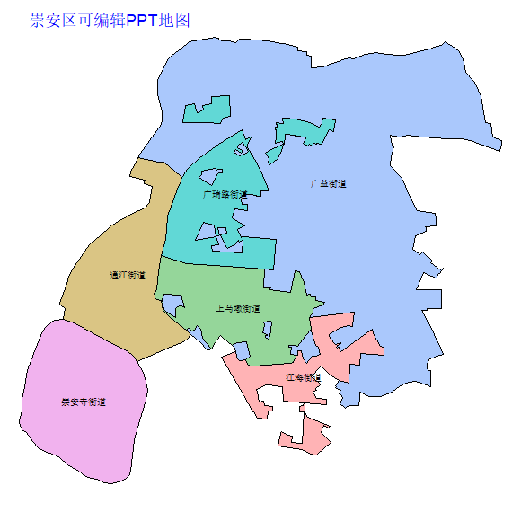 无锡市崇安区乡镇地图可编辑PPT行政区划边界高清(江苏省).pptx