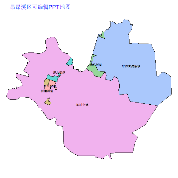 齐齐哈尔市昂昂溪区乡镇地图可编辑PPT行政区划边界高清(黑龙江省).pptx