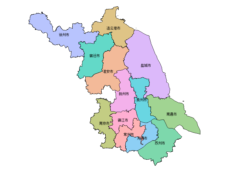 江苏省市级地图PPT可编辑矢量行政区划.pptx