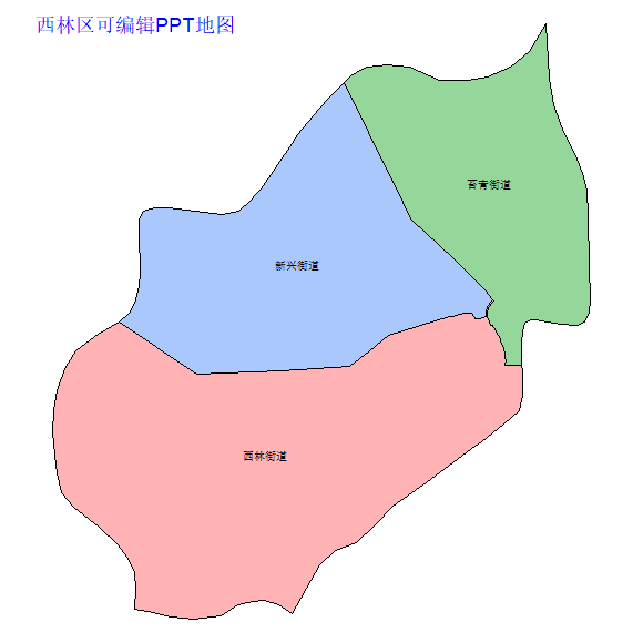 伊春市西林区乡镇地图可编辑PPT行政区划边界高清(黑龙江省).pptx