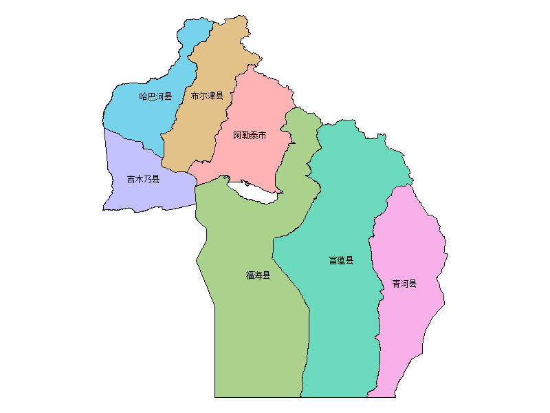 阿勒泰地区阿勒泰市乡镇地图矢量可编辑PPT行政区划边界高清(新疆维吾尔自治区).pptx