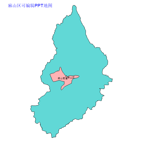 鸡西市麻山区乡镇地图可编辑PPT行政区划边界高清(黑龙江省).pptx